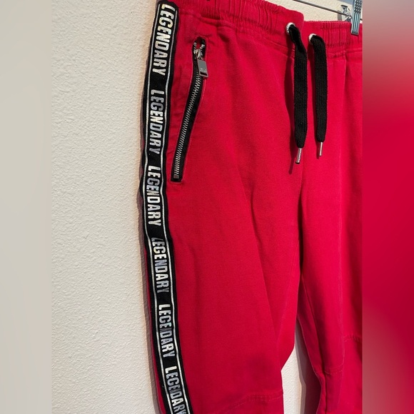 Switch Remarkable Red Mens Joggers Streetwear Skater Logo Zip Billionaire Club M - Picture 3 of 15
